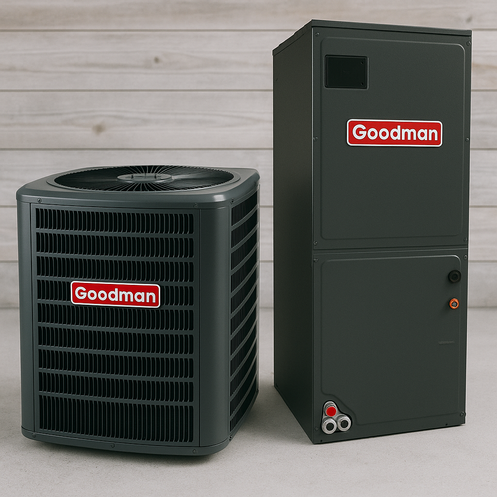 Goodman 3 Ton 15.2 Seer2 Heat Pump System with Multi Position Air Hand